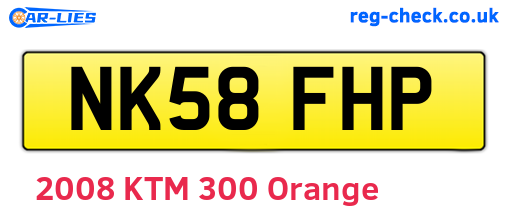 NK58FHP are the vehicle registration plates.