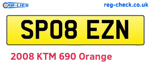 SP08EZN are the vehicle registration plates.