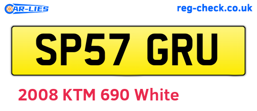 SP57GRU are the vehicle registration plates.
