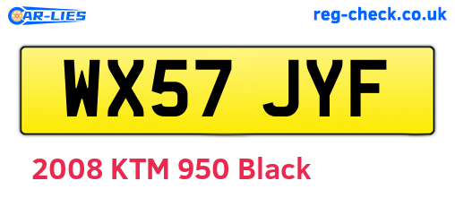 WX57JYF are the vehicle registration plates.