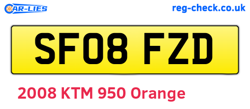 SF08FZD are the vehicle registration plates.
