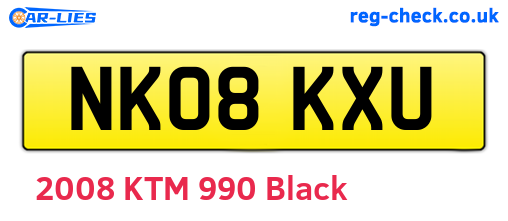 NK08KXU are the vehicle registration plates.