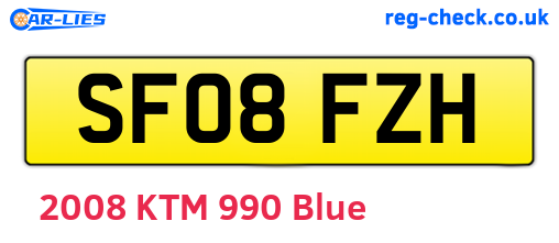 SF08FZH are the vehicle registration plates.