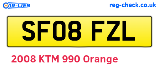 SF08FZL are the vehicle registration plates.