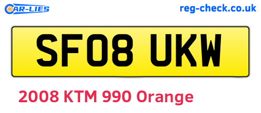 SF08UKW are the vehicle registration plates.