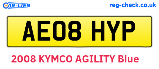 AE08HYP are the vehicle registration plates.