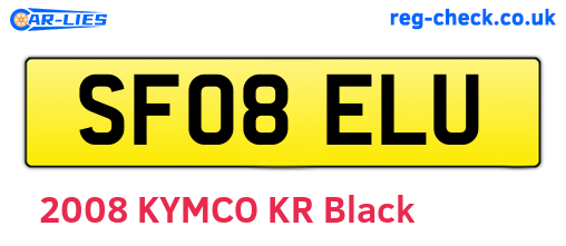SF08ELU are the vehicle registration plates.