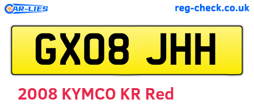 GX08JHH are the vehicle registration plates.