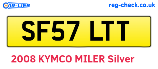 SF57LTT are the vehicle registration plates.