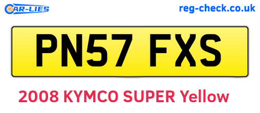 PN57FXS are the vehicle registration plates.