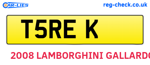 T5REK are the vehicle registration plates.