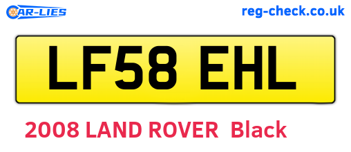 LF58EHL are the vehicle registration plates.