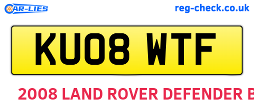 KU08WTF are the vehicle registration plates.