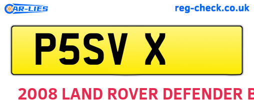 P5SVX are the vehicle registration plates.