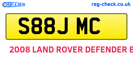S88JMC are the vehicle registration plates.