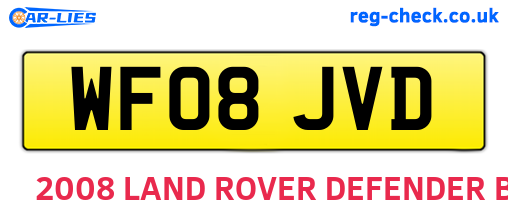 WF08JVD are the vehicle registration plates.