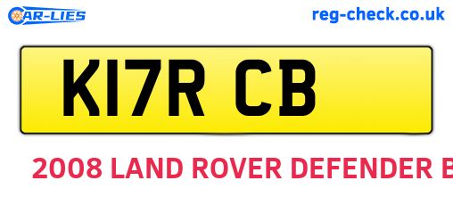 K17RCB are the vehicle registration plates.