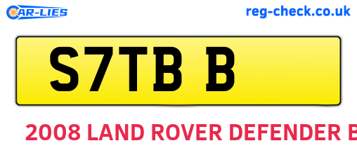S7TBB are the vehicle registration plates.