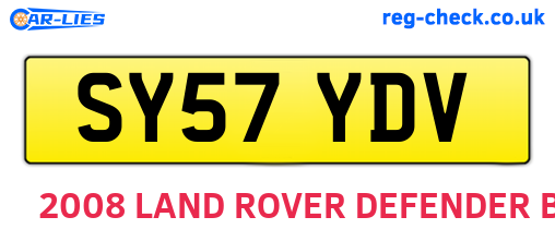 SY57YDV are the vehicle registration plates.