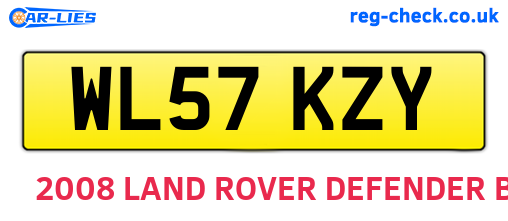 WL57KZY are the vehicle registration plates.