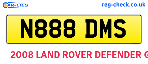 N888DMS are the vehicle registration plates.