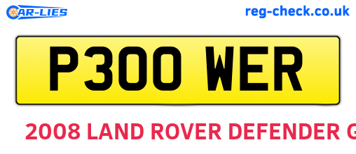 P300WER are the vehicle registration plates.