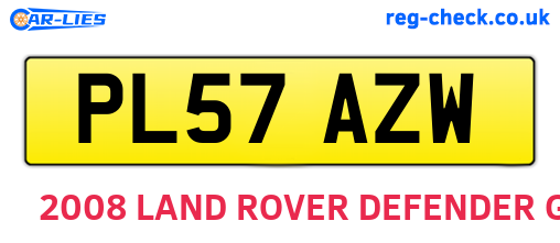 PL57AZW are the vehicle registration plates.