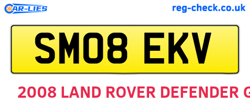 SM08EKV are the vehicle registration plates.