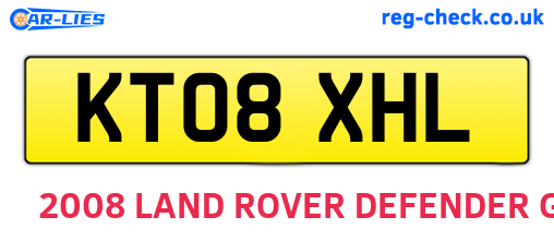KT08XHL are the vehicle registration plates.