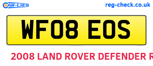 WF08EOS are the vehicle registration plates.