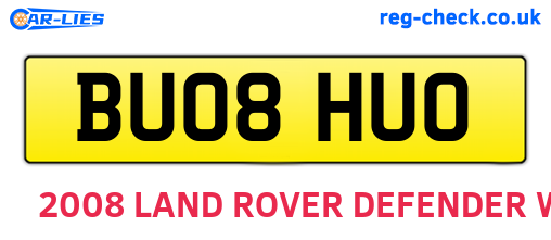 BU08HUO are the vehicle registration plates.