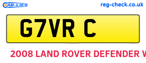 G7VRC are the vehicle registration plates.