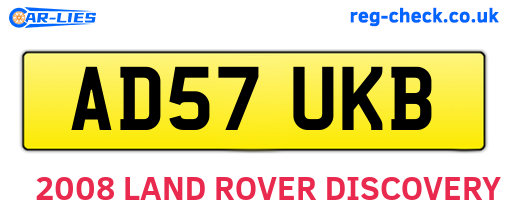 AD57UKB are the vehicle registration plates.