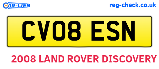 CV08ESN are the vehicle registration plates.