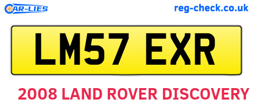 LM57EXR are the vehicle registration plates.
