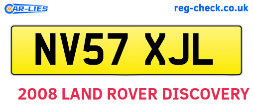 NV57XJL are the vehicle registration plates.