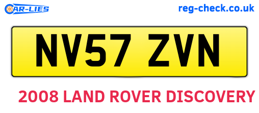 NV57ZVN are the vehicle registration plates.