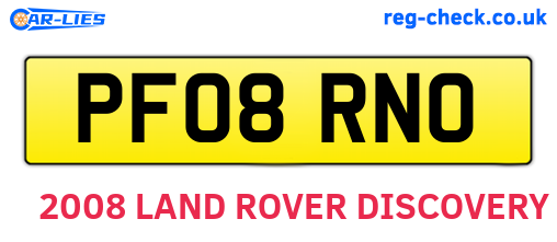 PF08RNO are the vehicle registration plates.