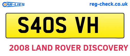 S40SVH are the vehicle registration plates.
