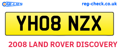 YH08NZX are the vehicle registration plates.