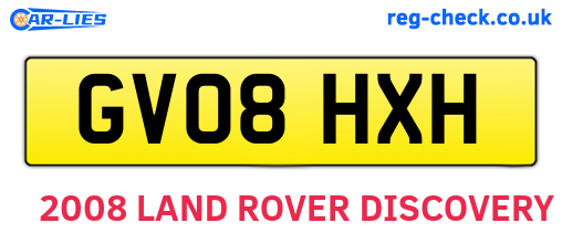 GV08HXH are the vehicle registration plates.