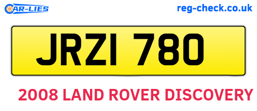 JRZ1780 are the vehicle registration plates.