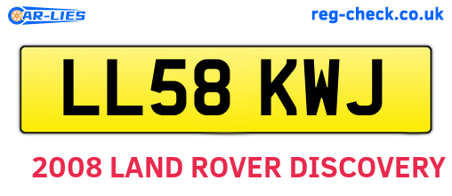 LL58KWJ are the vehicle registration plates.