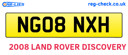NG08NXH are the vehicle registration plates.
