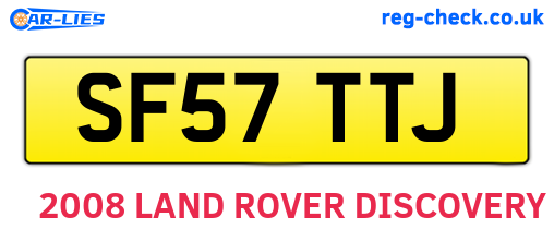 SF57TTJ are the vehicle registration plates.