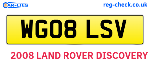WG08LSV are the vehicle registration plates.