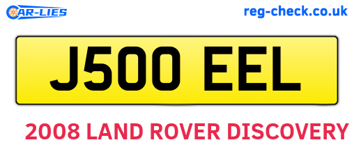 J500EEL are the vehicle registration plates.