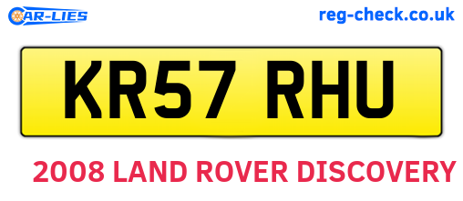 KR57RHU are the vehicle registration plates.
