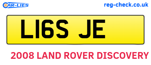 L16SJE are the vehicle registration plates.