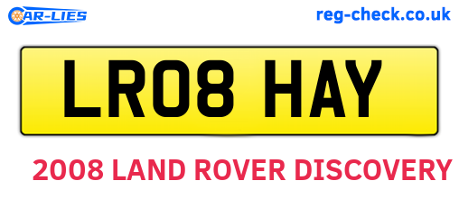 LR08HAY are the vehicle registration plates.